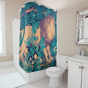 Rideaux De Douche Lion dans la forêt, William Morris
