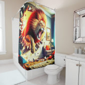 Rideaux De Douche Lion en colère (En situation)