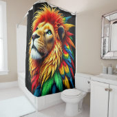 Rideaux De Douche Lion Perroquet (En situation)