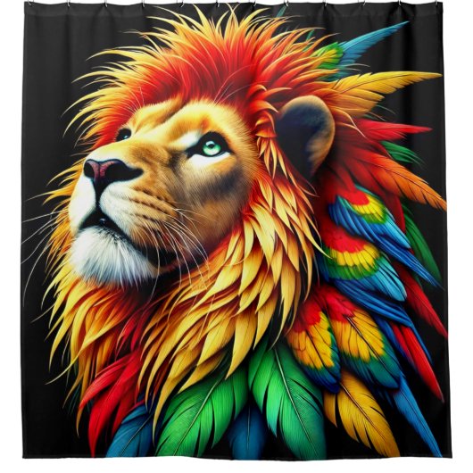 Rideaux De Douche Lion Perroquet (Devant)
