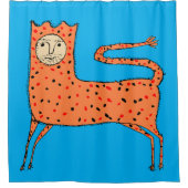 Rideaux De Douche Lion primitif anglais du 18e siècle (Devant)