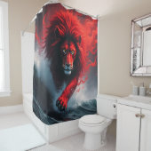Rideaux De Douche Lion Rouge (En situation)