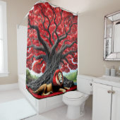 Rideaux De Douche Lion rouge (En situation)