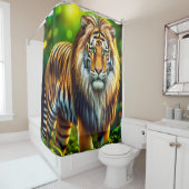 Rideaux De Douche Lion Tiger (En situation)
