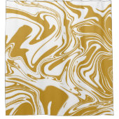 Rideaux De Douche Liquide Contemporain en marbre ocre jaune (Devant)