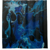 Rideaux De Douche Liquide psychédélique bleu foncé (Devant)