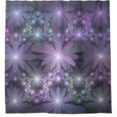 Rideaux De Douche Lit de fleurs Art Fractal Abstrait tendance brilla (Devant)