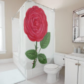 Rideaux De Douche Lithographie de rose antique, François-Frédéric Gr (En situation)