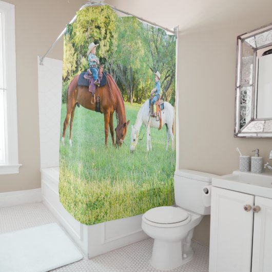 Rideaux De Douche Little Cowboys (Teriva Drymalla- McGee) (En situation)