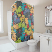Rideaux De Douche Little cute funny monsters (En situation)