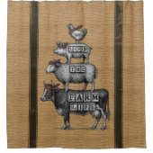 Rideaux De Douche Livin La Vie Agricole Burlap Styled (Devant)