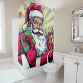 Rideaux De Douche Livre de bande dessinée Père Noël/Noël (En situation)