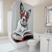 Rideaux De Douche Livre de lecture de chien (En situation)