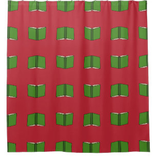 Rideaux De Douche Livre vert de dessin