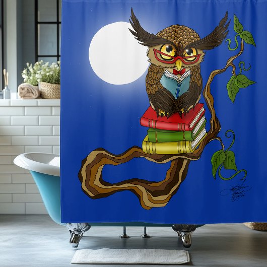 Rideaux De Douche Livres Cute Owl