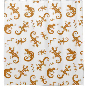Rideaux De Douche Lizards et caméléons motif sans soudure
