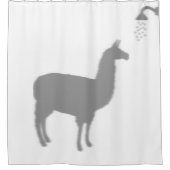 Rideaux De Douche Llama Alpaca Funny Silhouette Ombre Derrière (Devant)