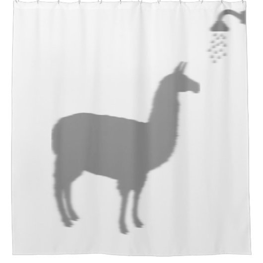 Rideaux De Douche Llama Alpaca Funny Silhouette Ombre Derrière (Devant)