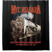 Rideaux De Douche Locomotive à vapeur Niagara NYC avec drapeau améri (Devant)