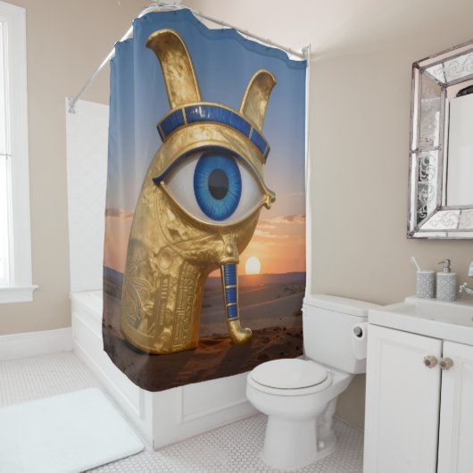 Rideaux De Douche L'Œil égyptien³ (En situation)