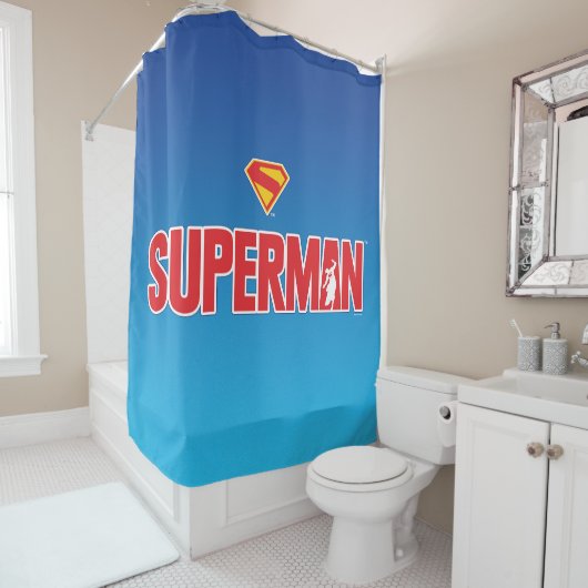 Rideaux De Douche Logo classique Superman Bold (En situation)