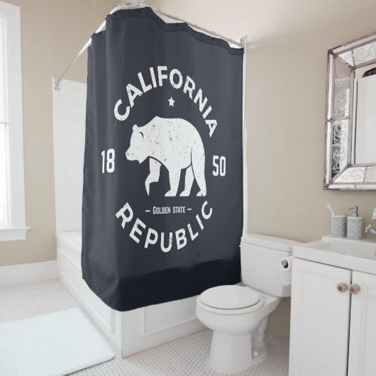 Rideaux De Douche Logo | de la Californie le Golden State (En situation)