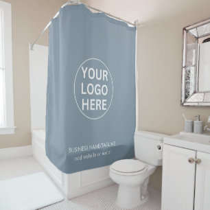 Rideaux De Douche Logo de l'entreprise et du texte personnalisés Dus