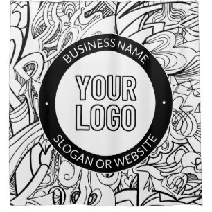 Rideaux De Douche Logo d'entreprise ou Modèle de texte de conception