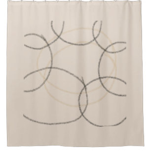 Rideaux De Douche Logo personnalisé simple et élégant ici société t