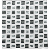 Rideaux De Douche Logo simple à répétition 2 | Blanc (Devant)