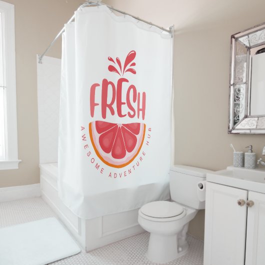 Rideaux De Douche Logotype Logo Illustration Œuvre (En situation)