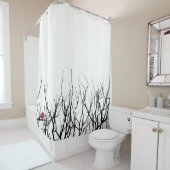 Rideaux De Douche L'oiseau rouge par des poivrons de Leslie (En situation)