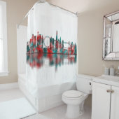 Rideaux De Douche London England Skyline (En situation)