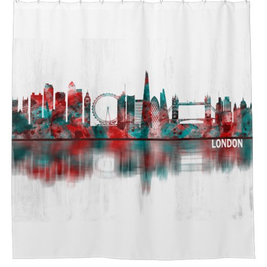 Rideaux De Douche London England Skyline (Devant)