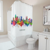 Rideaux De Douche London England Skyline (En situation)