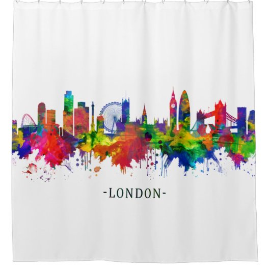 Rideaux De Douche London England Skyline (Devant)