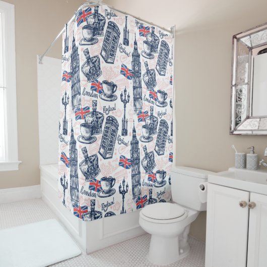 Rideaux De Douche Londres, Angleterre (En situation)