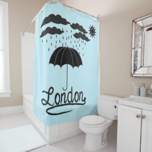 Rideaux De Douche Londres   sous un parapluie