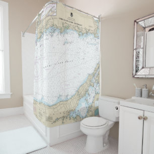Rideaux De Douche Long Island Sound Partie Est Carte Nautique