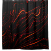 Rideaux De Douche Longue trace rouge sur l'arrière - plan noir (Devant)