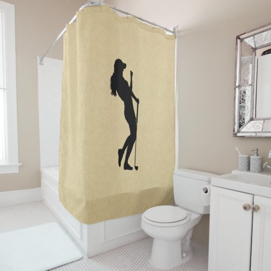 Rideaux De Douche Look en cuir pour dames (En situation)