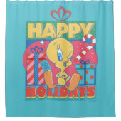 Rideaux De Douche LOONEY TUNES™ | TWEETY™ Joyeuses fêtes (Devant)