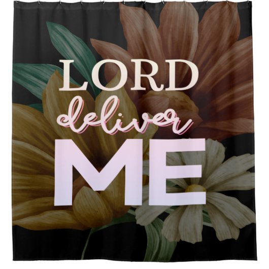 Rideaux De Douche Lord Deliver Me - Floral (Devant)