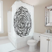 Rideaux De Douche L'Ornamental abstrait s'est levé (En situation)