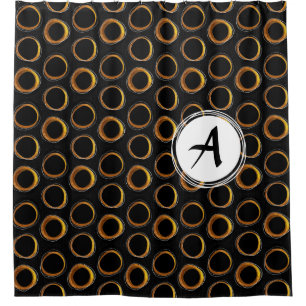 Rideaux De Douche Lot Éclipsez Mid-Century Modern Black et Gold