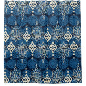 Rideaux De Douche lotus diamant indigo (Devant)