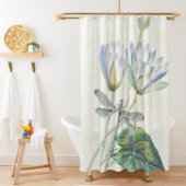 Rideaux De Douche Lotus et libellule