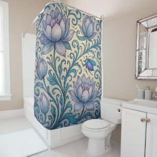 Rideaux De Douche Lotus et Scarabée