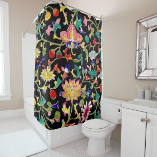 Rideaux De Douche Lotus Fleurs et Vins