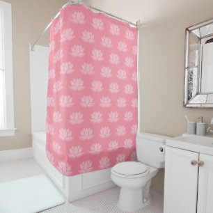 Rideaux De Douche Lotus rose